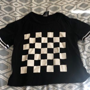 Black and white checkered shirt
